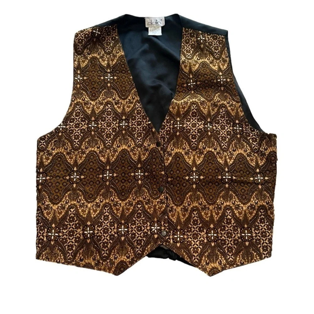 Dalin Plus Size Vintage Beaded Vest
